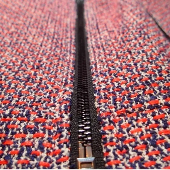 🧥NWOT CLASSIQUE ENTIER SHORT TWEED AND ORANGE JACKET🧥 - Picture 13 of 13